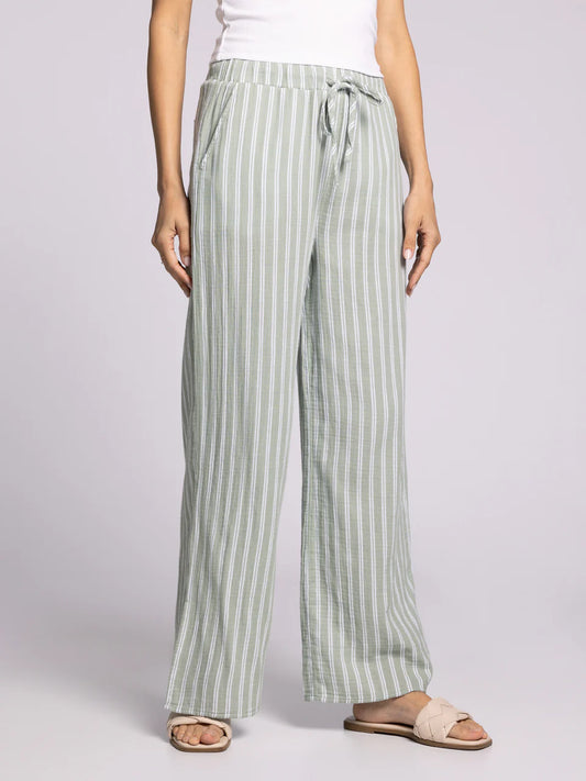 Sage and White Stripe Set