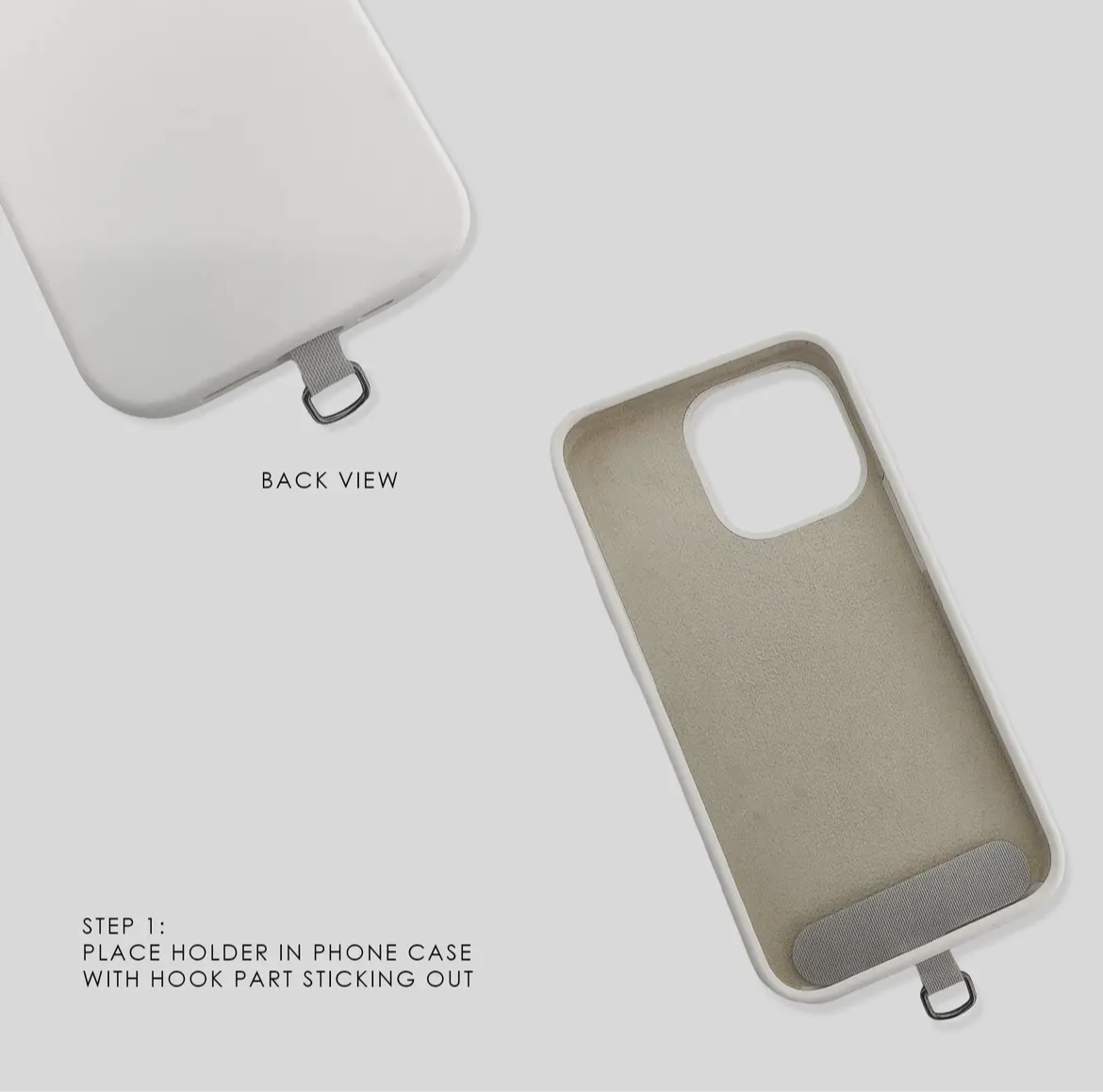 Long Textured Paperclip Phone Chain