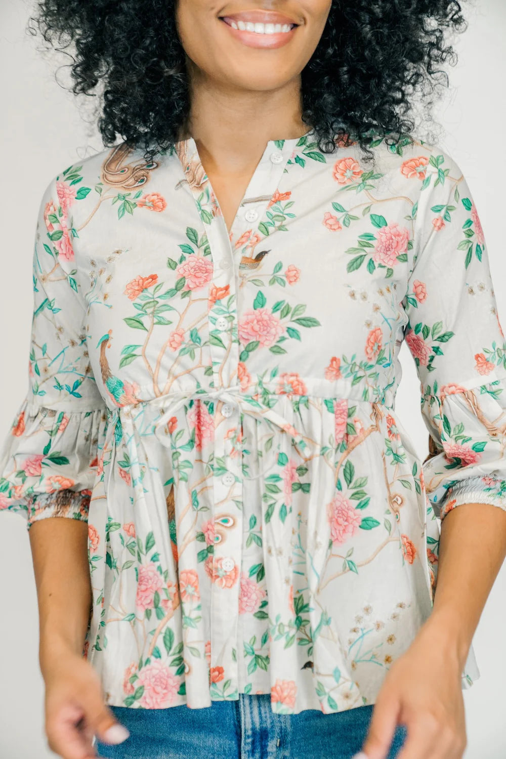 Nevaeh Blouse in Petite Feuille