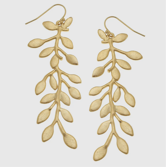 Gold Vine Earrings