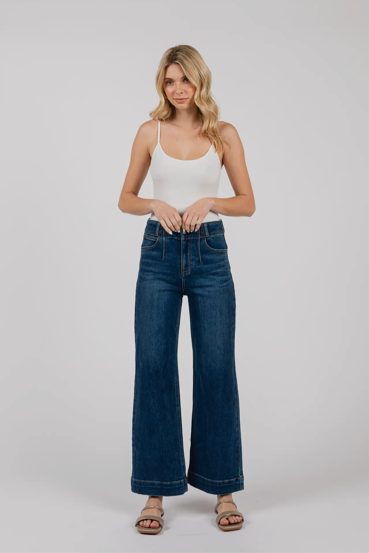 Dark A Line Darted Jean