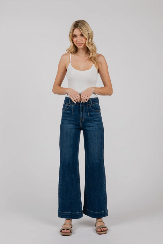 Dark A Line Darted Jean