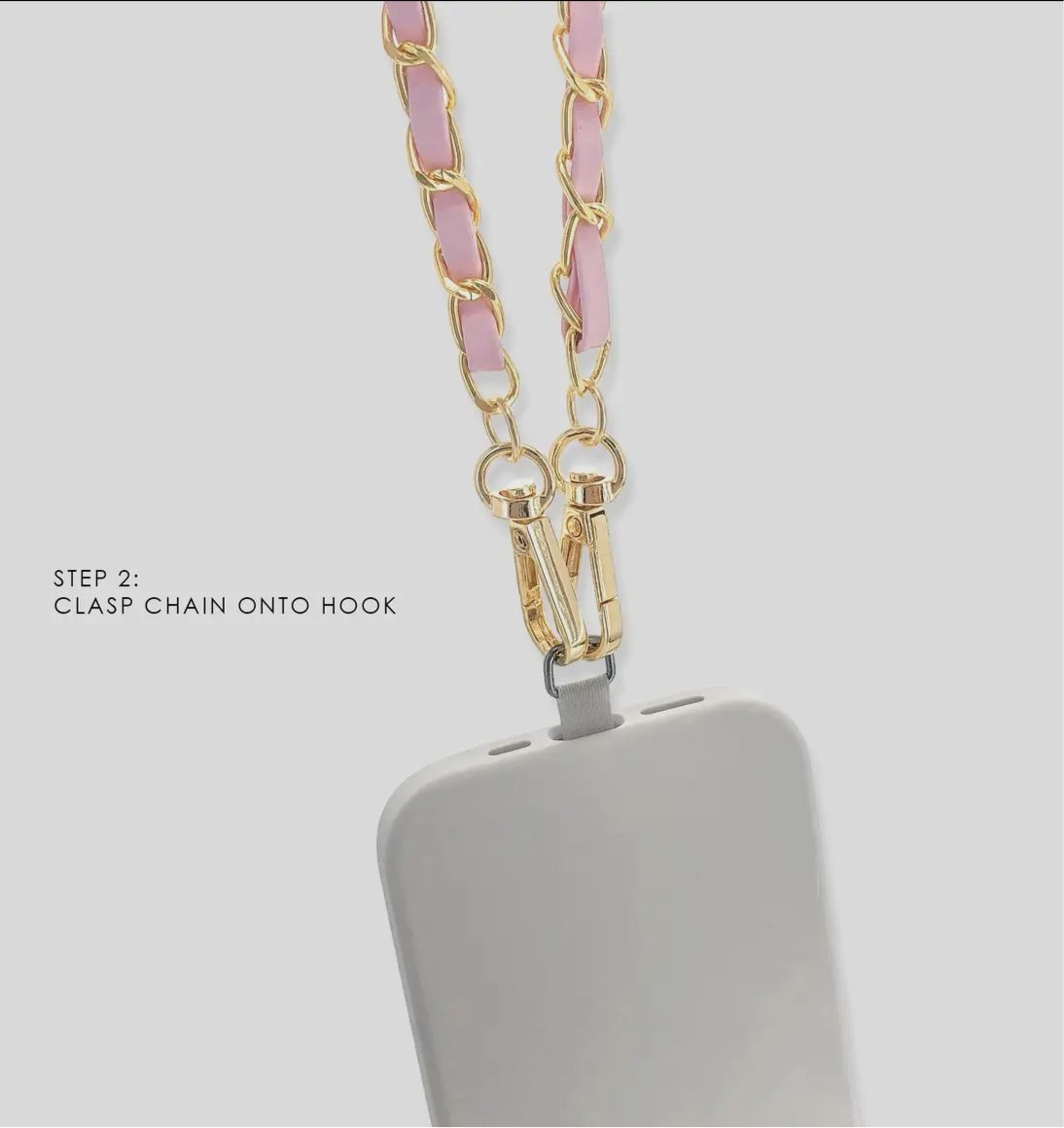 Paperclip Phone Chain Gold