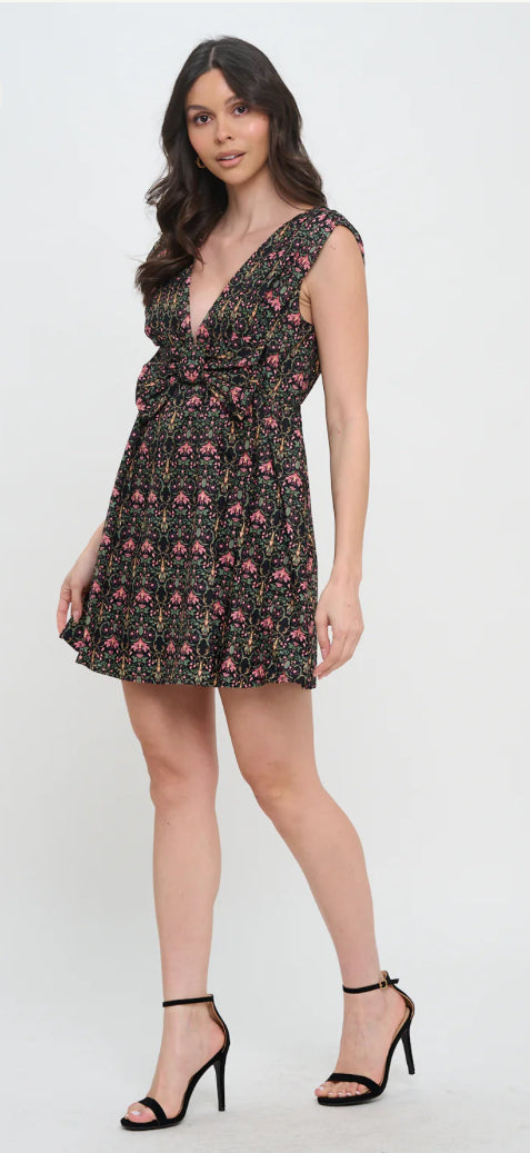 Indigo Garden Bow Dress