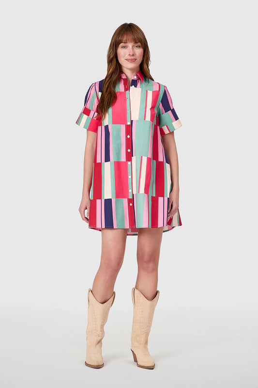 Dock Dress Woodland Stripes