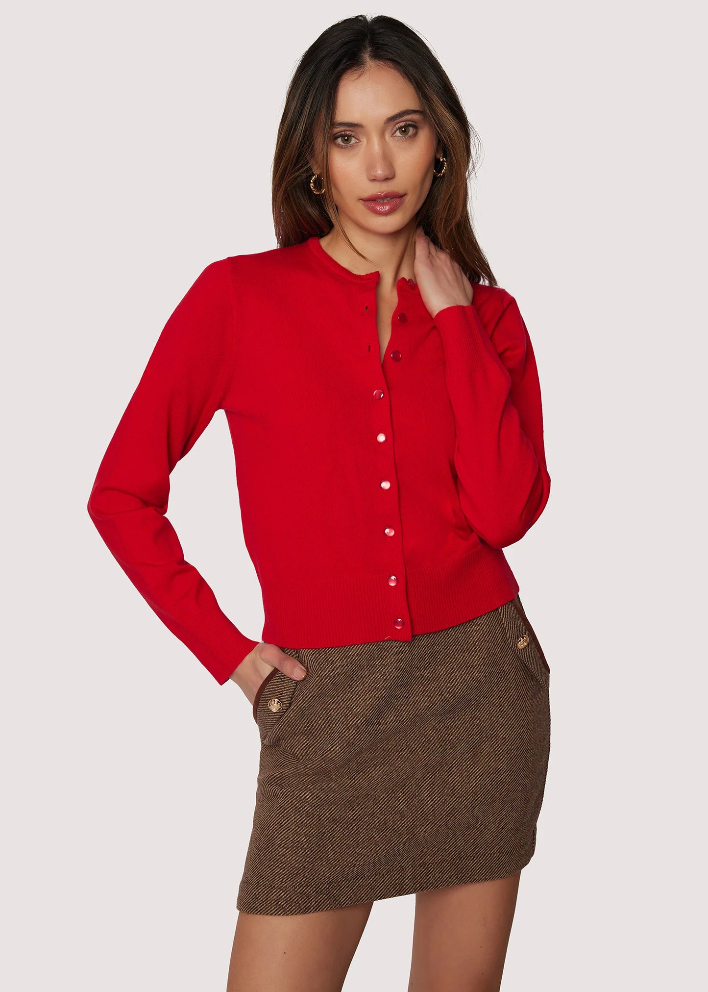 Raphaela Cardigan in Red