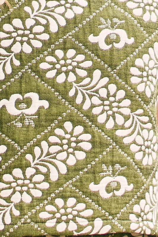 Powell Skirt in Legacy Jacquard Olive