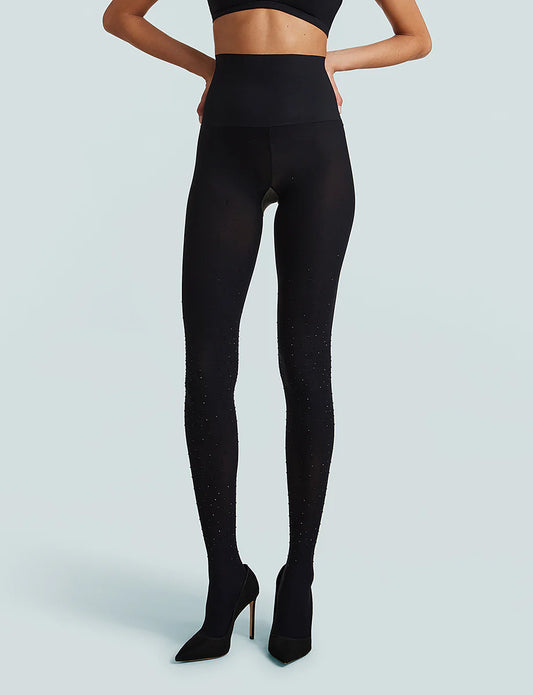 The Diamond Net Tights in Black