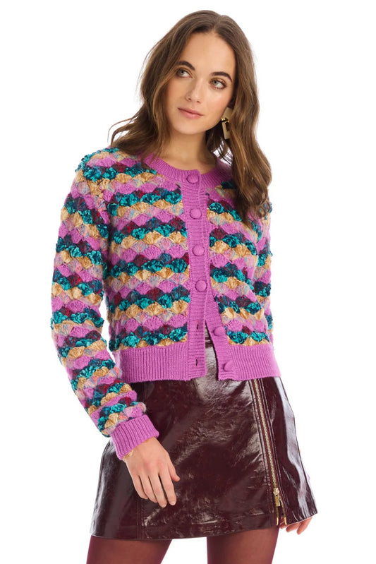 Emerson Cardigan in Orchid Multi