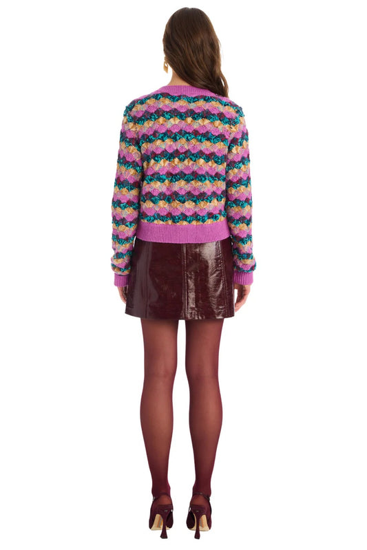 Emerson Cardigan in Orchid Multi