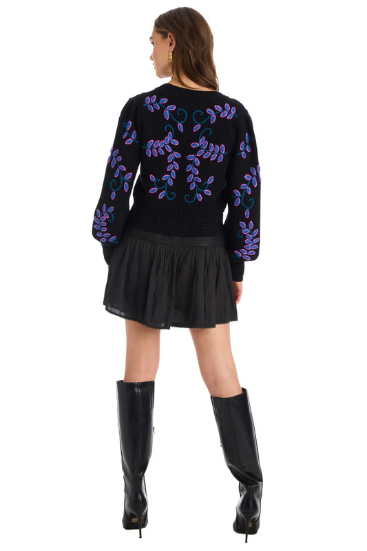 Piper Cardigan in Black Multi