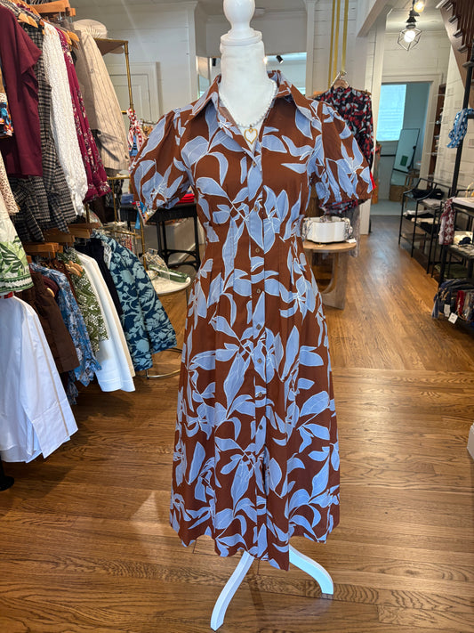 Rosey Haze Shirt Dress