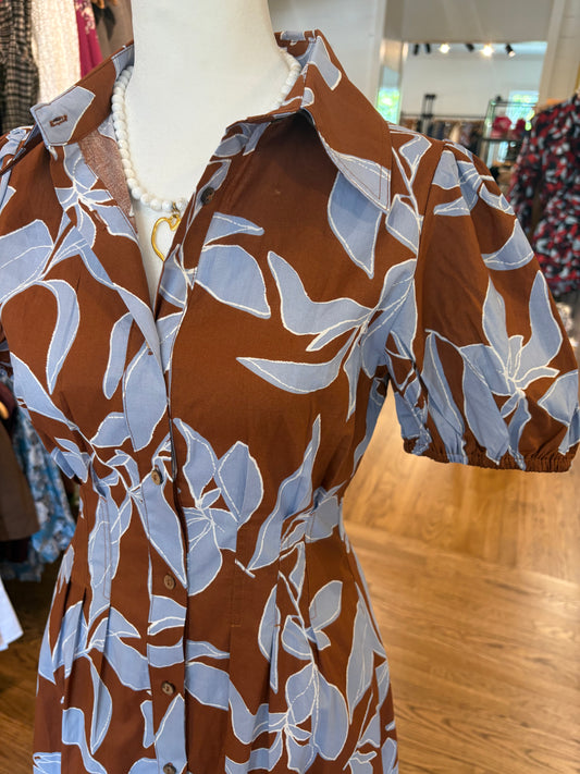 Rosey Haze Shirt Dress