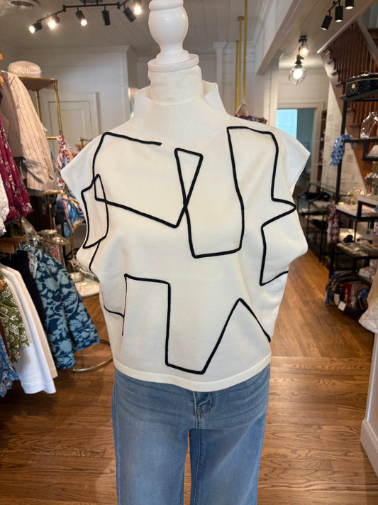 Tetro Ortho Top in White/Black