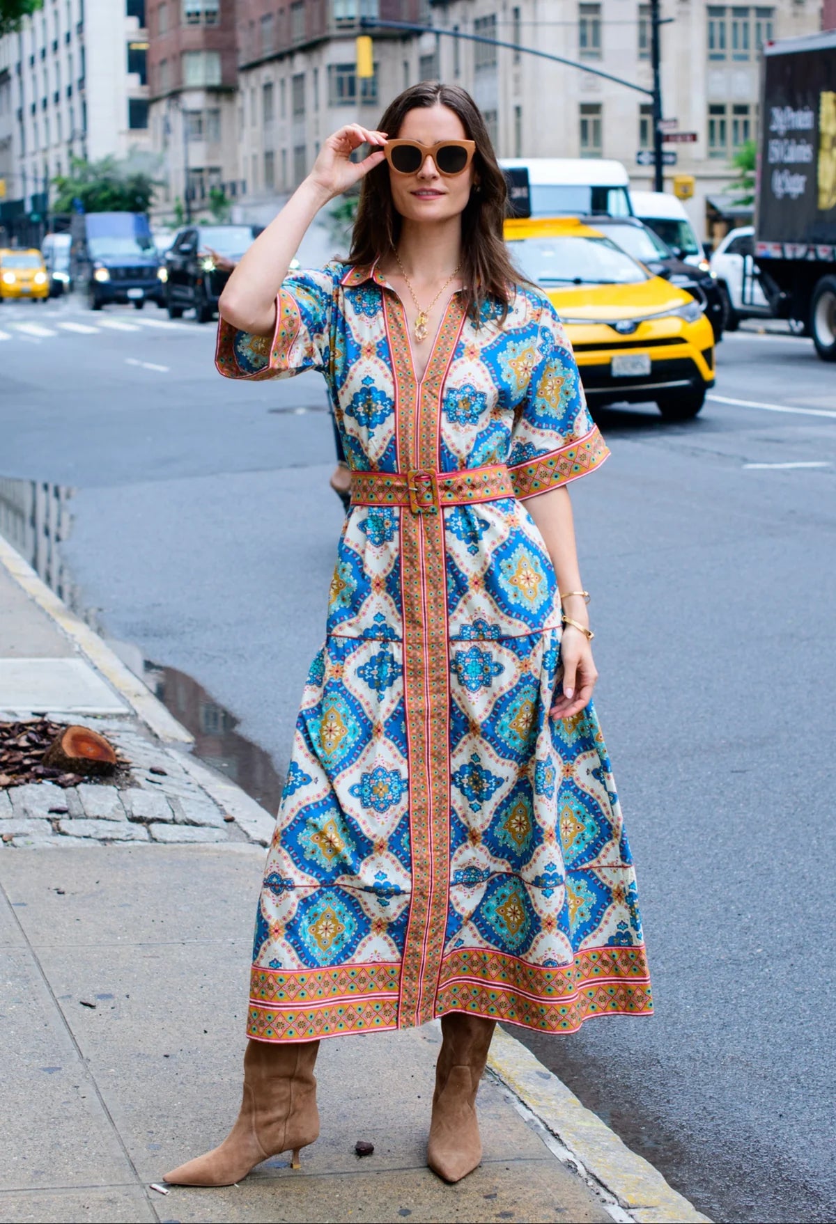 Collins Dress in Patchwork