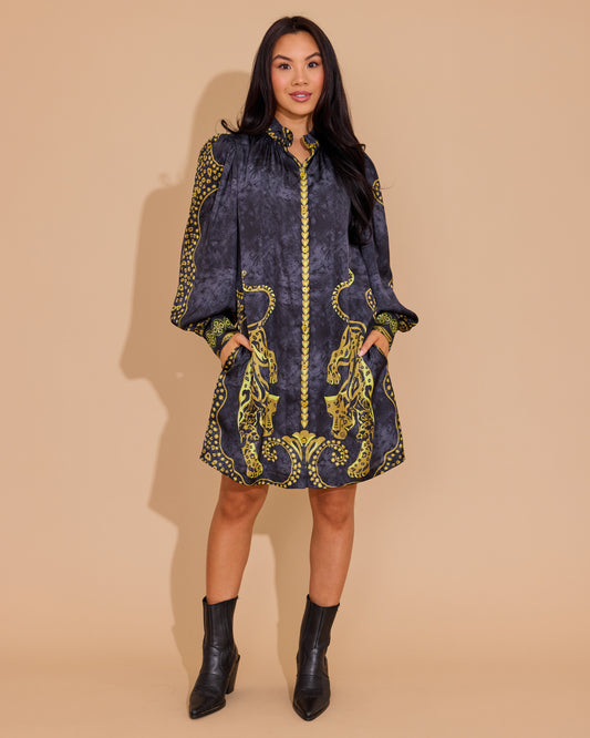 Nora Dress in Pouncing Panther