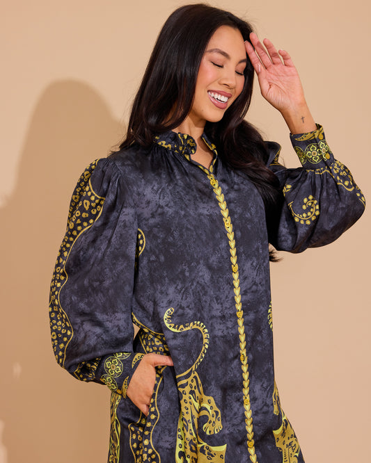 Nora Dress in Pouncing Panther