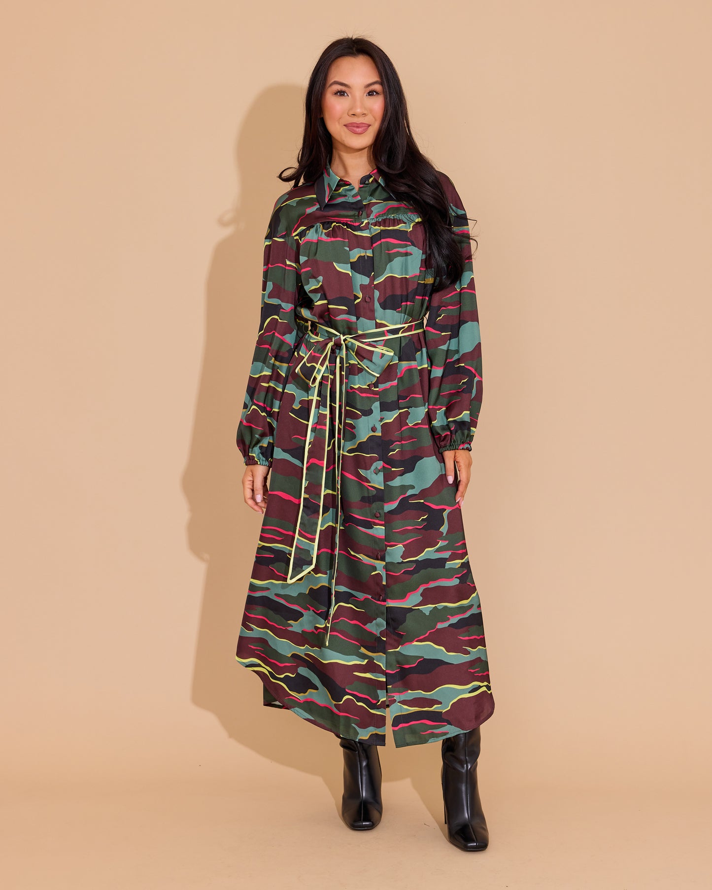 Jane Dress in Neon Camo