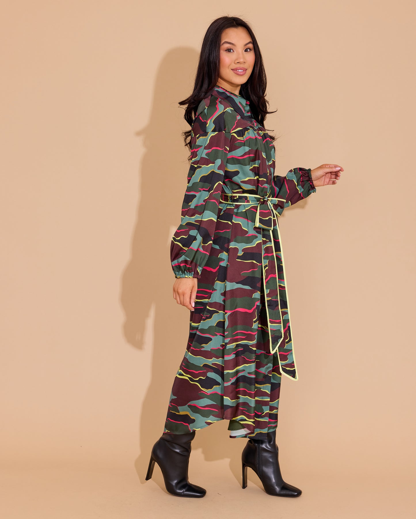 Jane Dress in Neon Camo