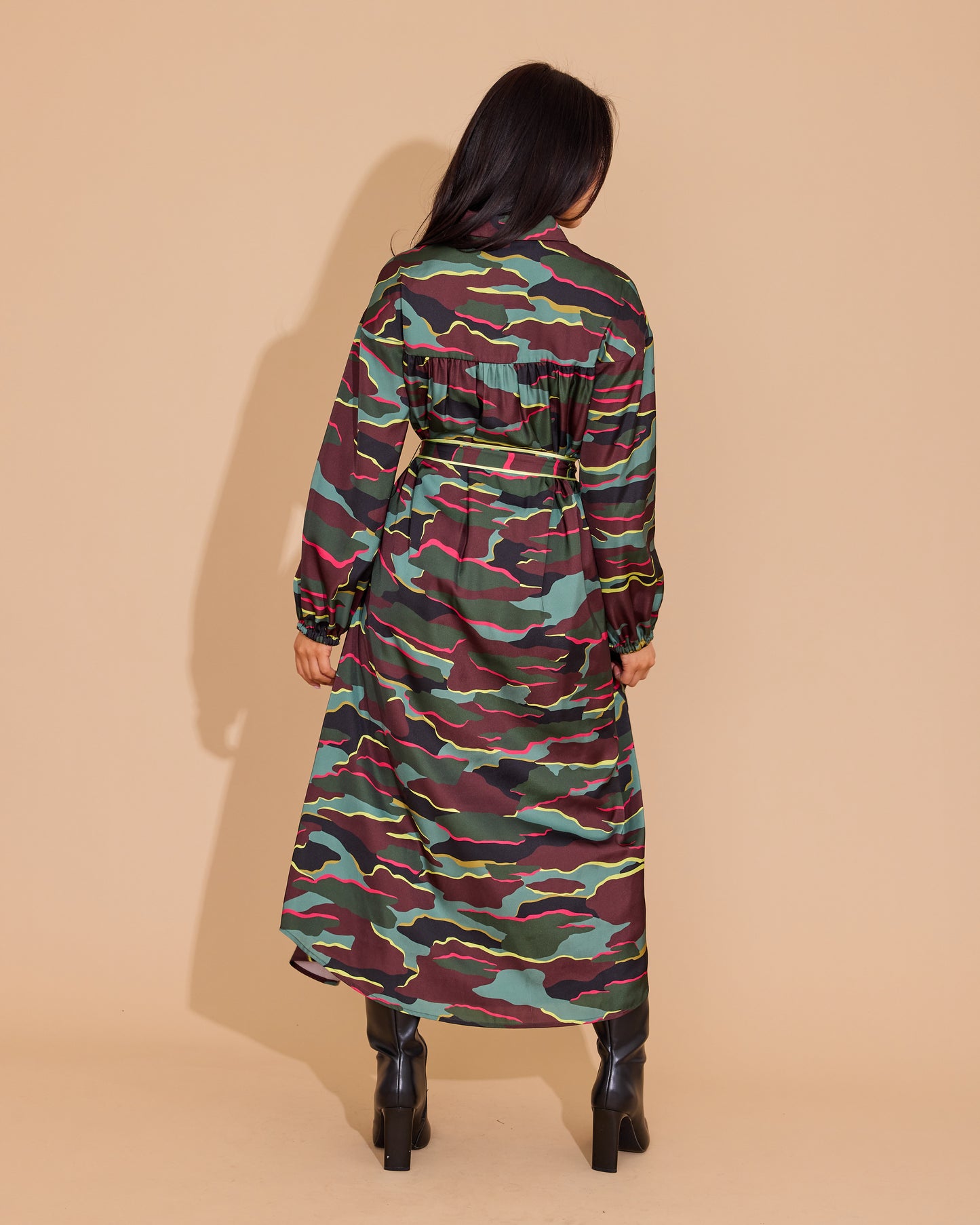 Jane Dress in Neon Camo