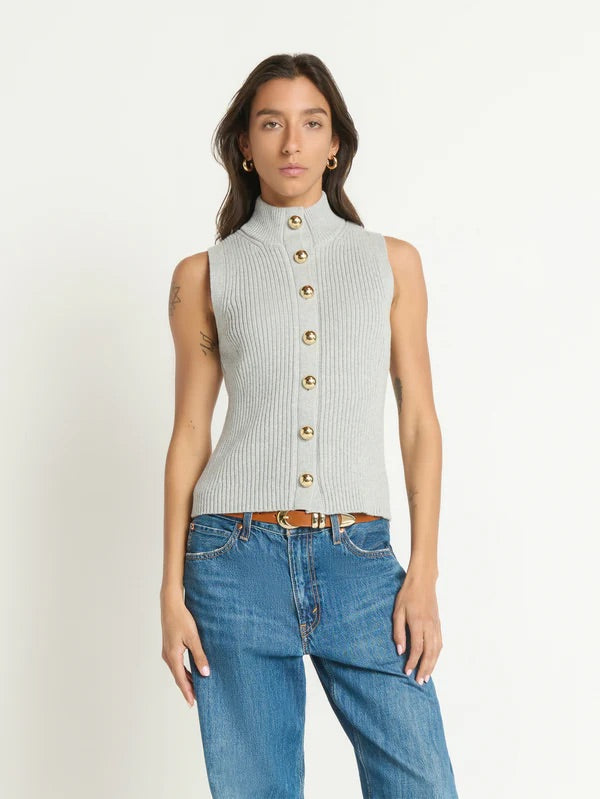 Ira Sweater Vest in Heather Grey