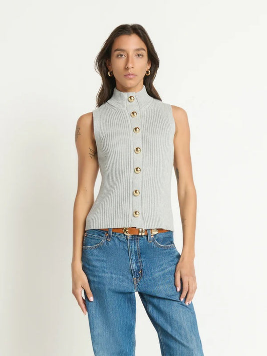 Ira Sweater Vest in Heather Grey