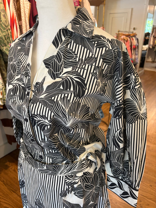 Elsa Top  in Noir Florals