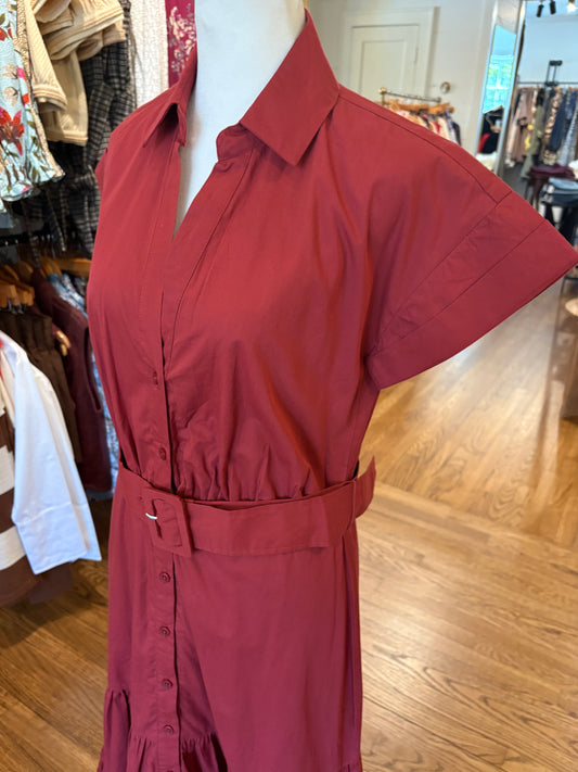Eva Dress in Garnet