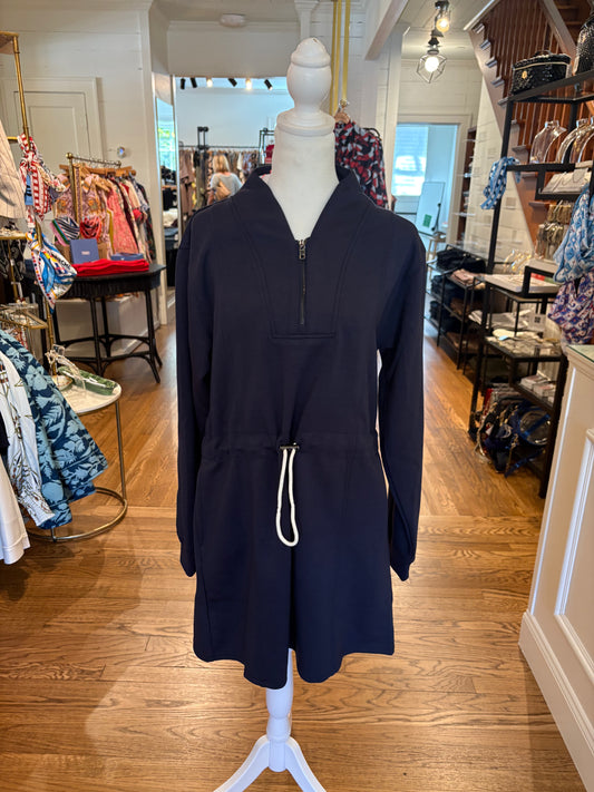 Long Sleeve Modal Blend Navy Dress