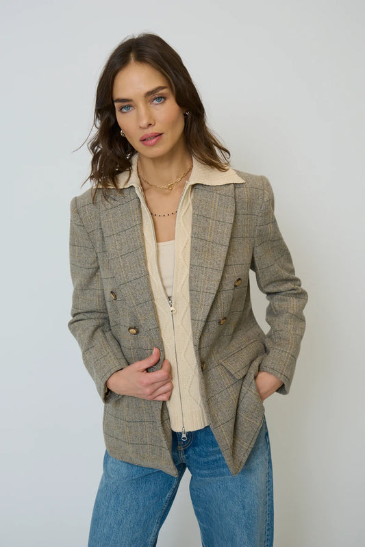 Billie Cable Insert Jacket in Brown