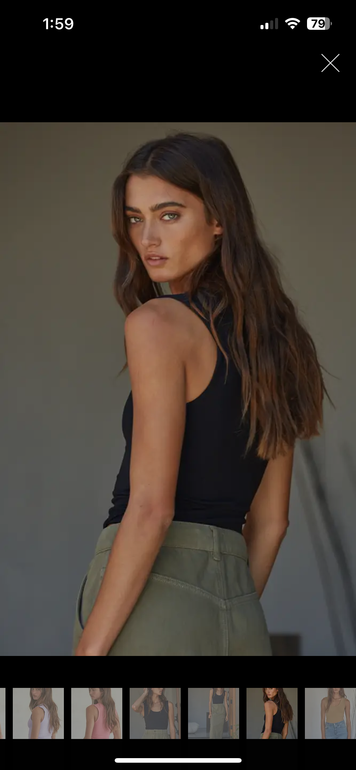 Double Layered Seamless Top in Black