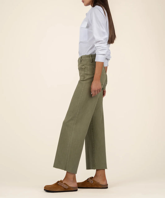 Meg High Rise Wide Leg in Olive