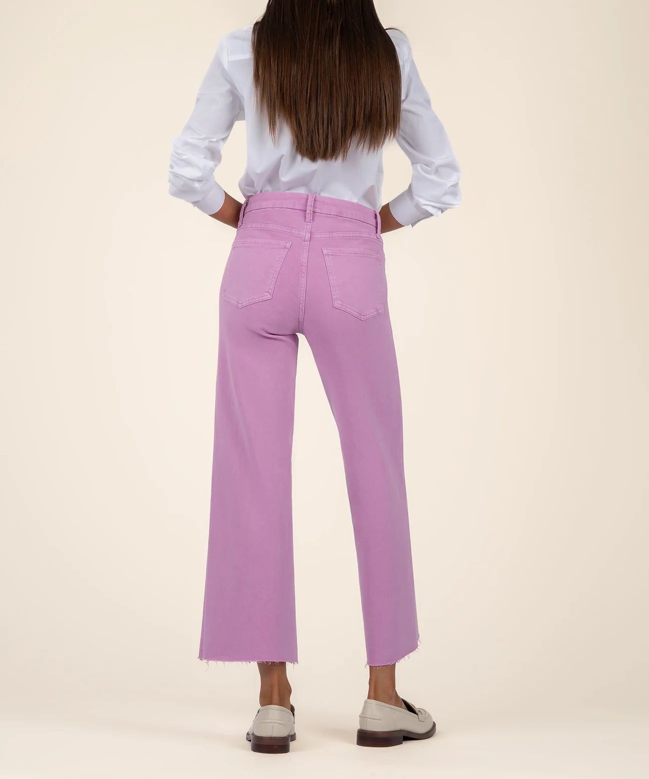 Meg High Rise Fab Ab Wide Leg in Soft Orchid