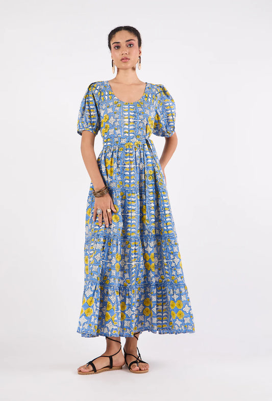 Daisy Dress in Heritage Iris