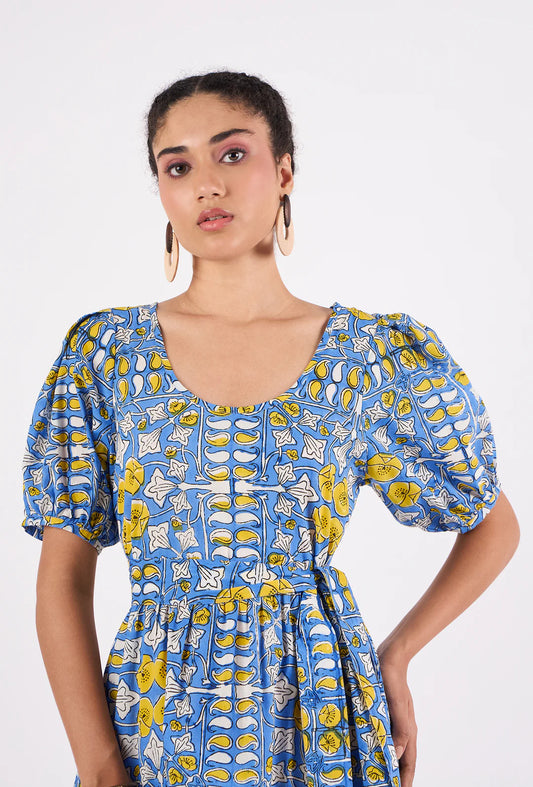 Daisy Dress in Heritage Iris