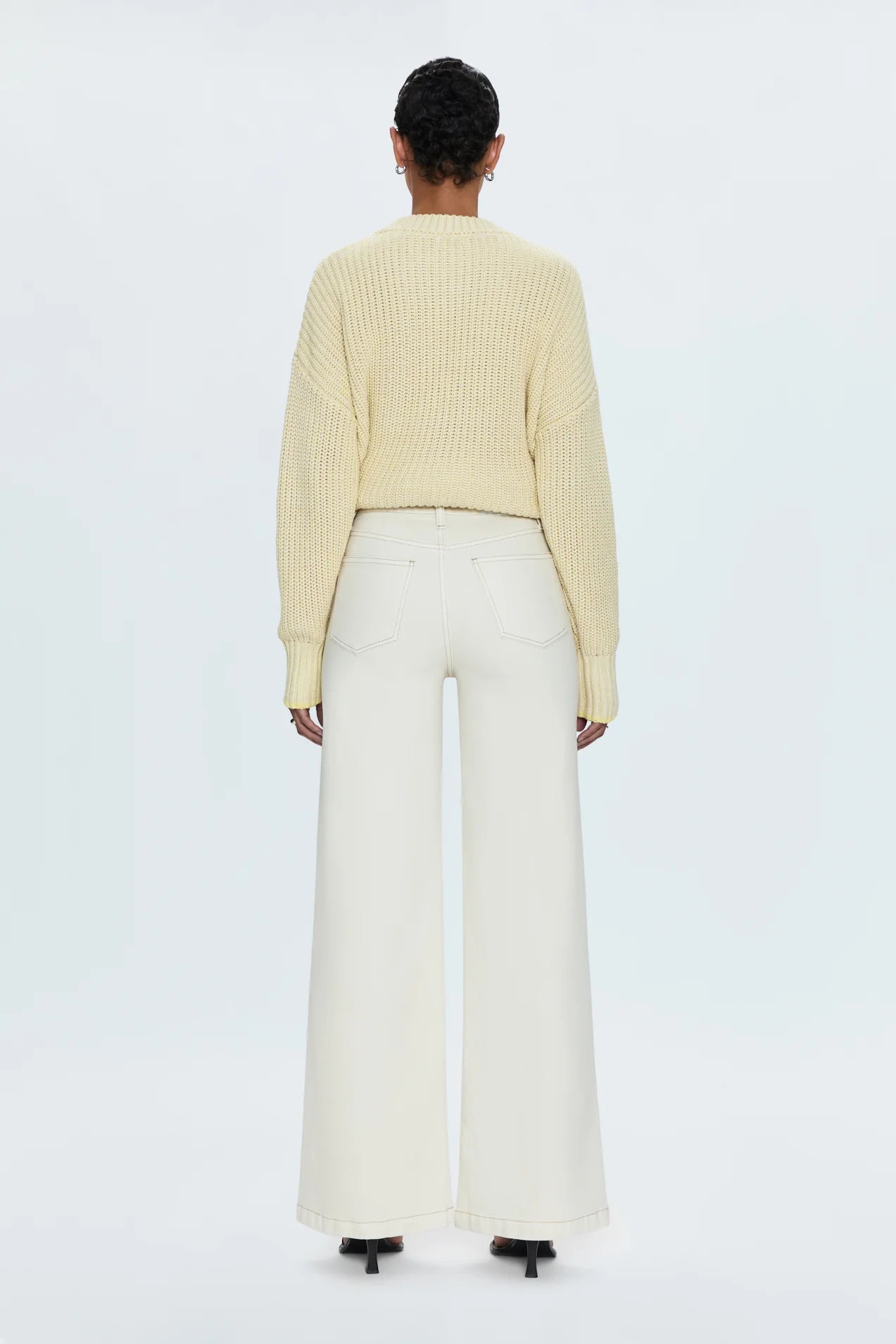 Lana High Rise Ultra Wide Leg in Ecru