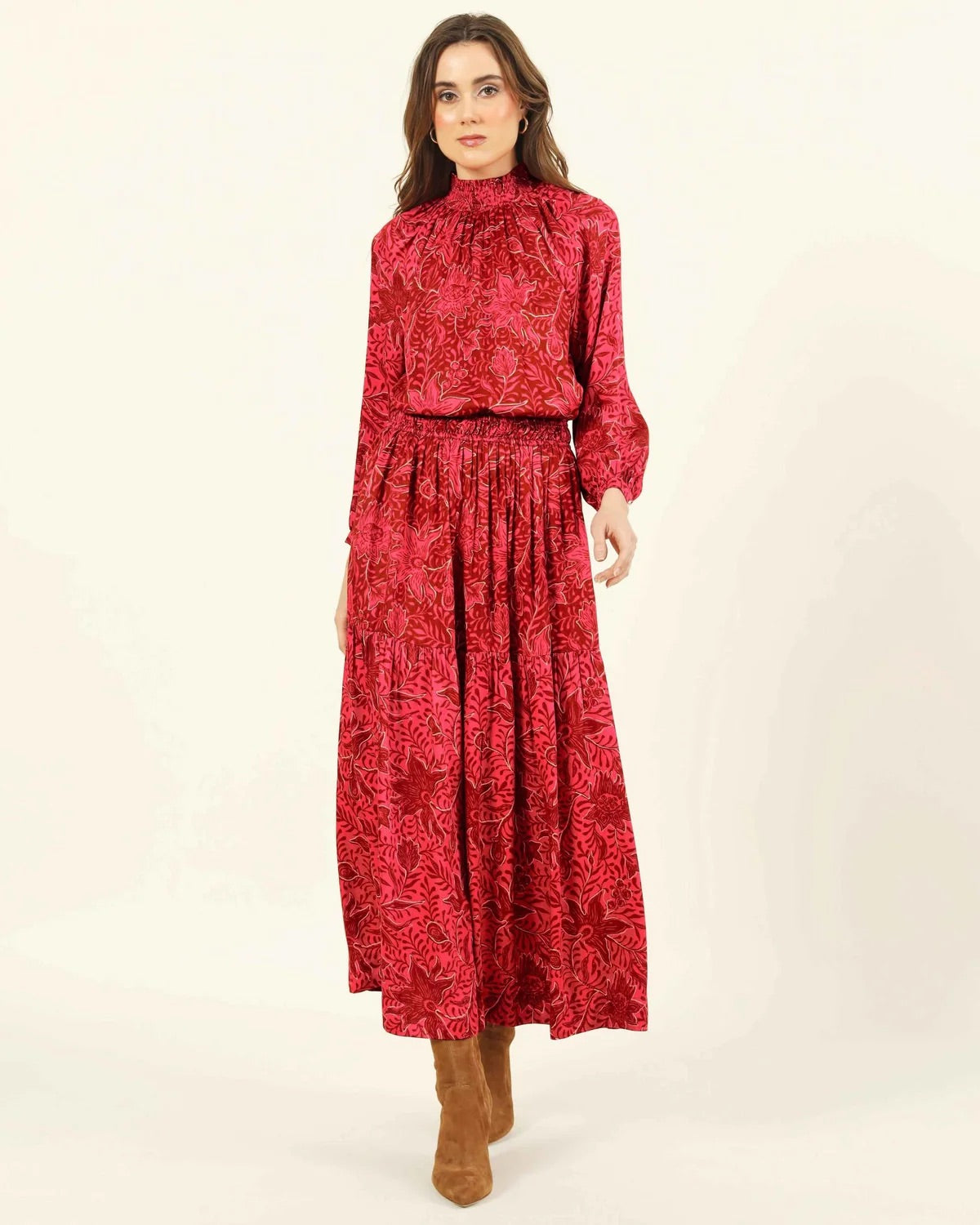Rosalita Skirt in Amaya Beetroot