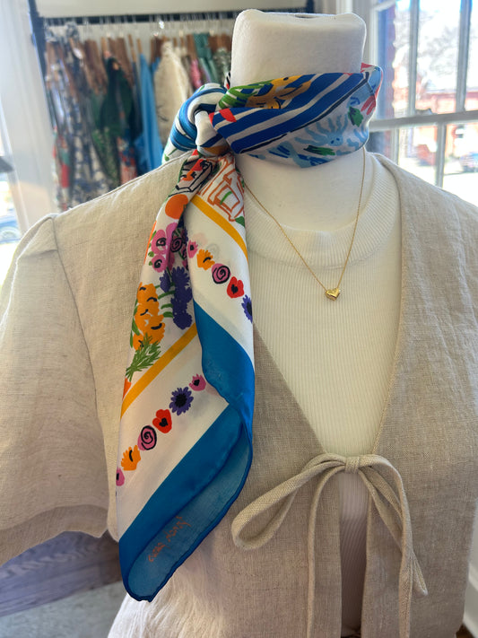 Oceana Scarf in Marche Blanc