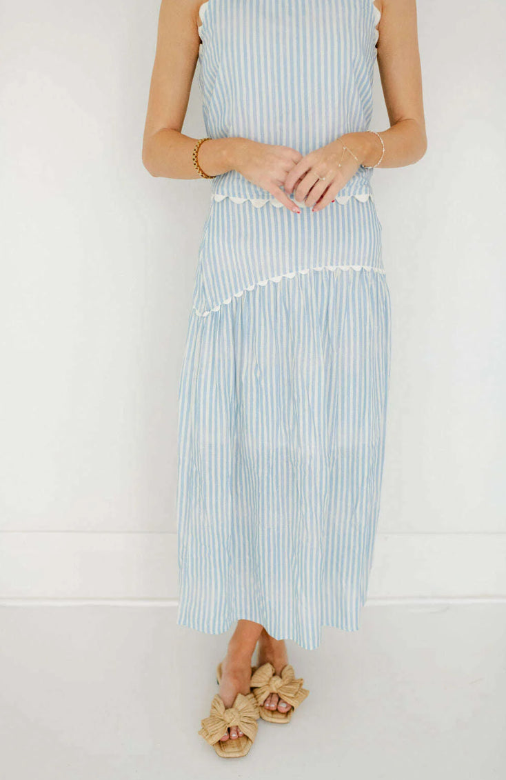 Quinn Top in Blue Stripe