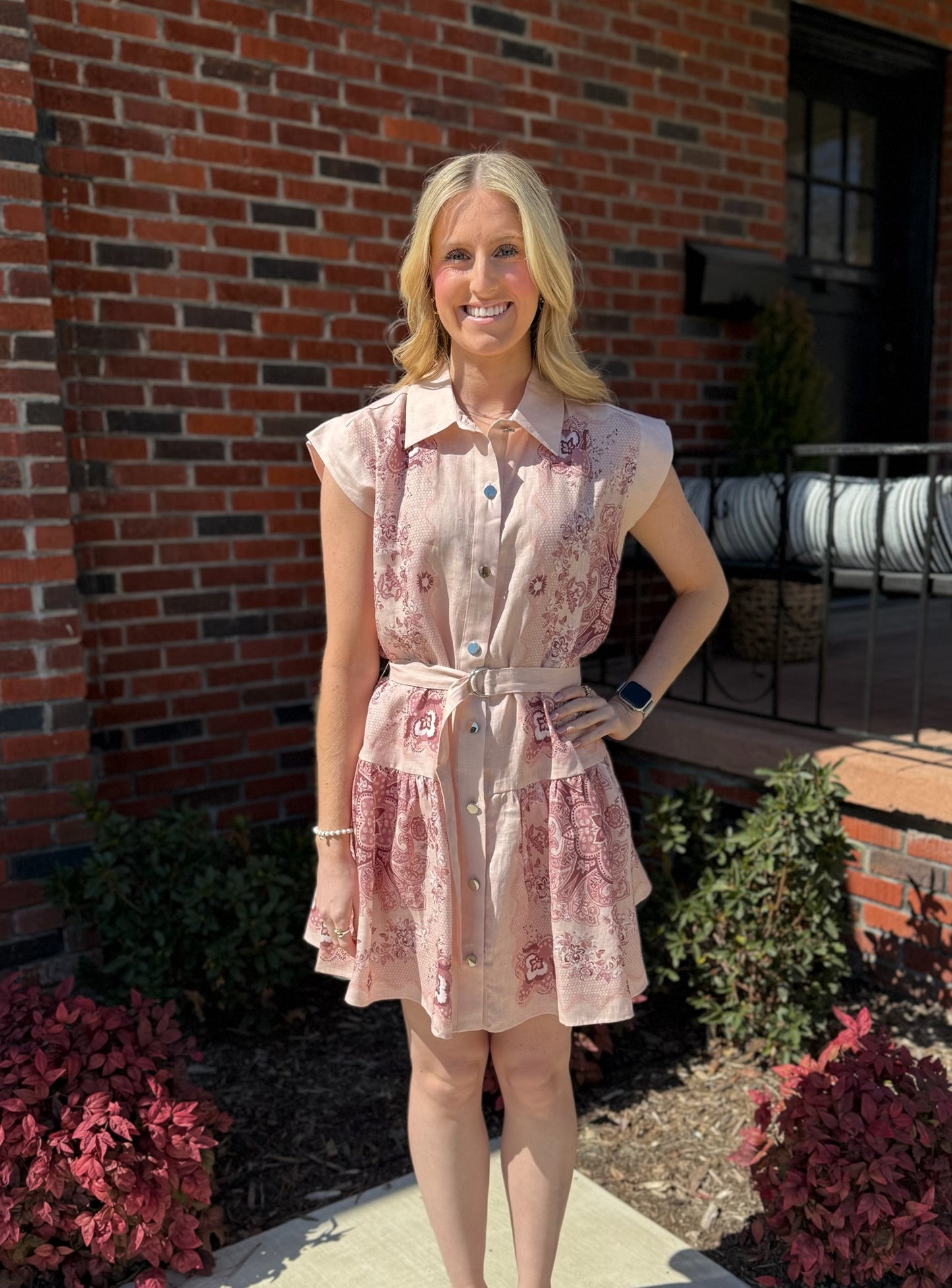 Antoniette  Print Mini Dress in Blossom Paisley