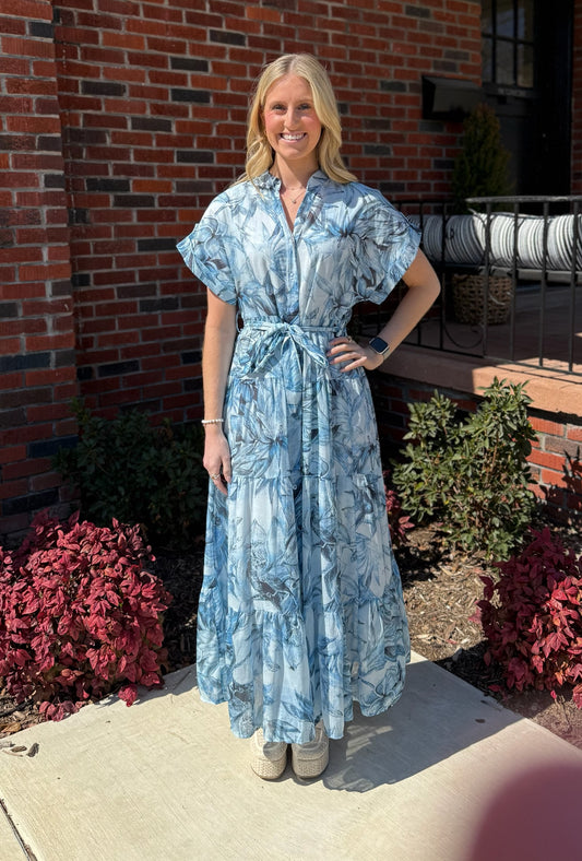 Jules Dress in Chamomile Blue
