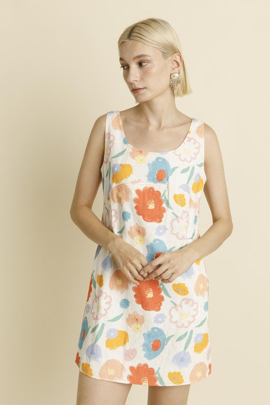 Floral Mini Dress in Multi