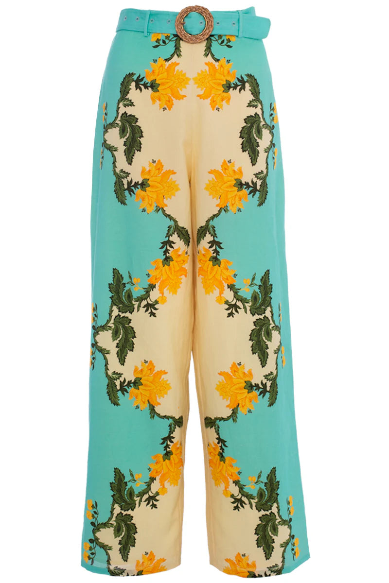 Landen Pant in Aqua Mix