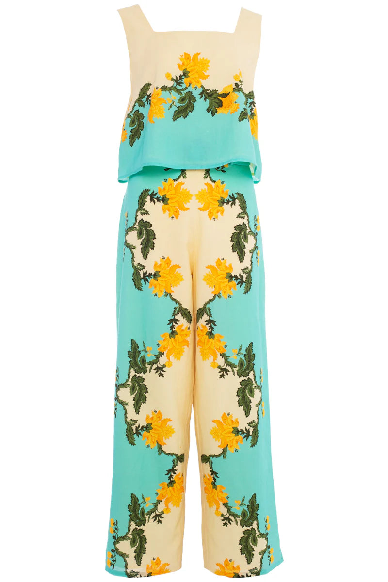 Landen Pant in Aqua Mix