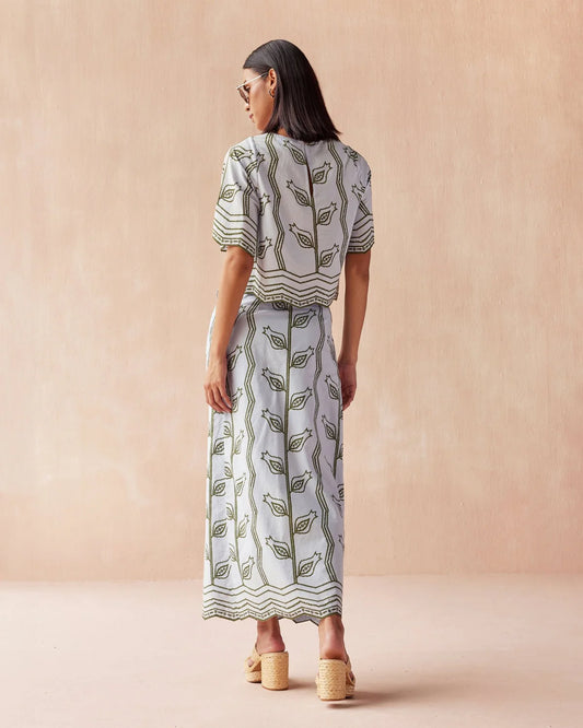 Sami Midi Skirt in Vandew