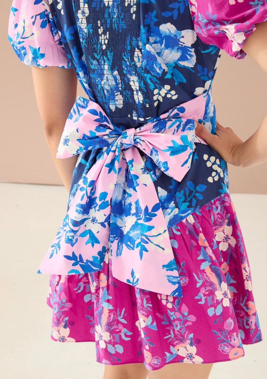 Gwen Dress in Multi Georgia Floral