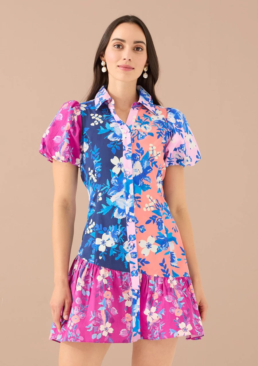 Gwen Dress in Multi Georgia Floral
