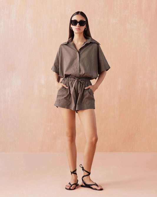 Tola Blouse in Solid Fawn