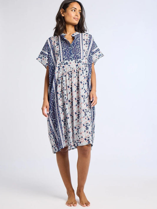 Playa Caftan in Navy Floral