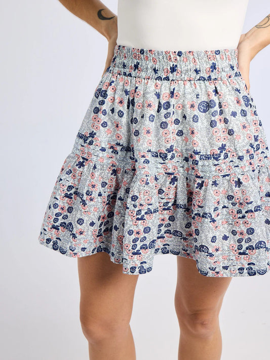 Rowan Skirt in Navy Floral